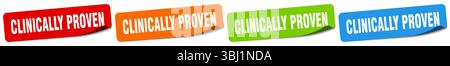 clinically proven sticker. clinically proven sticker set isolated on white background Stock Vector
