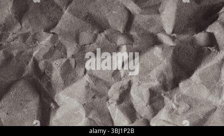 Close-up of crumpled old paper, showing wrinkles, folds, and vintage texture Stock Photo