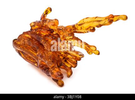 Cherry tree resin isolated on white Stock Photo