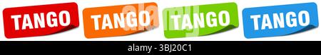 tango sticker. tango sticker set isolated on white background Stock Vector