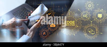 Edge Computing Concept: Enhancing Data Processing at the Network Edge. Stock Photo