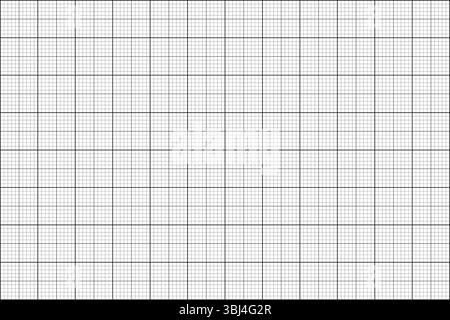 Millimeter graph paper vector. Precise square grid for technical sketches and diagrams. Abstract squared background Stock Vector