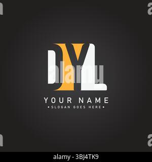 DYL Vector Logo Template - Creative Icon for Initial Letters D, Y and L Stock Vector