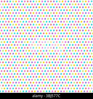 abstract holiday gift wrapping seamless pattern: tiny multicolor paint dots against white background Stock Photo