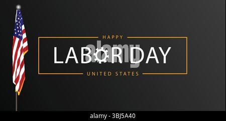 Celebrating Labor Day Honoring the Backbone of America Stock Vector