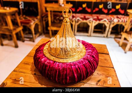 Traditional coffee serving set in Erbil (Hawler), Kurdistan Region of Iraq Stock Photo