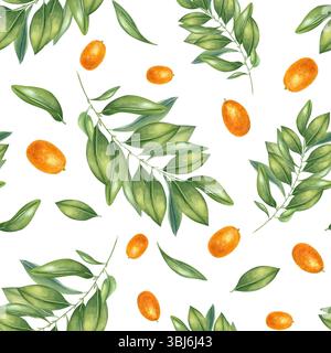 Fruit harvest seamless berries and branches pattern for wrapping paper ...
