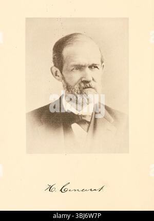 Hezekiah Conant.  Engraved Portrait, 19th century Stock Photo