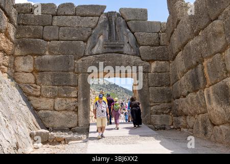 The city of legendary Mycenae. The Lion Gate. Built in 1250 BC, it is ...