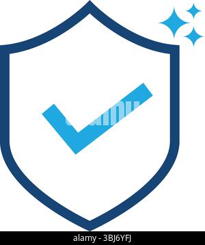 Shield with check mark icon with Generative AI icon Stock Vector