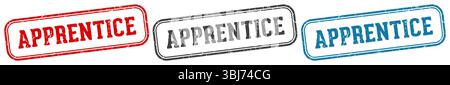apprentice stamp. apprentice  stamp set on white background Stock Vector