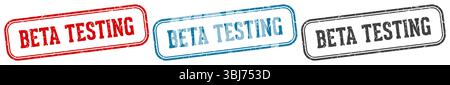 beta testing stamp. beta testing  stamp set on white background Stock Vector