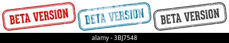 beta version stamp. beta version  stamp set on white background Stock Vector