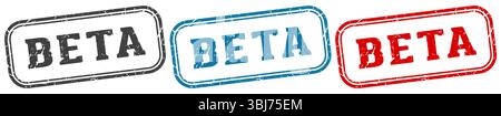 beta stamp. beta  stamp set on white background Stock Vector