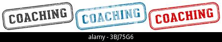 coaching stamp. coaching  stamp set on white background Stock Vector