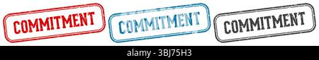 commitment stamp. commitment  stamp set on white background Stock Vector
