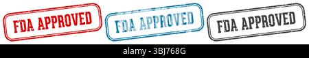 fda approved stamp. fda approved  stamp set on white background Stock Vector