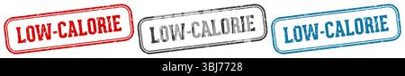 low-calorie stamp. low-calorie  stamp set on white background Stock Vector