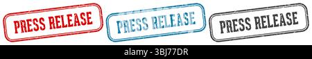 press release stamp. press release  stamp set on white background Stock Vector