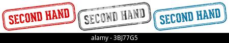 second hand stamp. second hand  stamp set on white background Stock Vector
