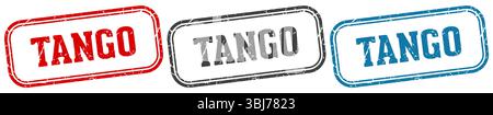 tango stamp. tango  stamp set on white background Stock Vector