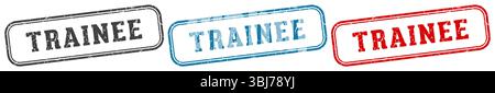 trainee stamp. trainee  stamp set on white background Stock Vector