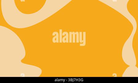 Yellow flow and soft beige background Stock Vector