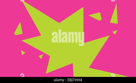 Neon green and pink burst background Stock Vector