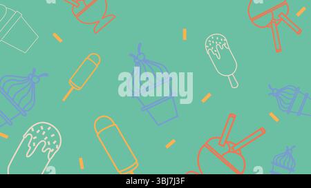 Mint ice cream icon background Stock Vector