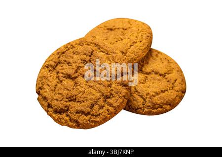 Oatmeal cookies isolated on white. Stock Photo