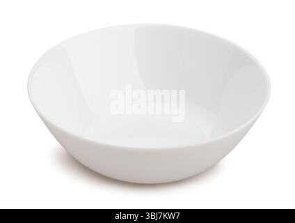 white bowl empty path isolated on white Stock Photo