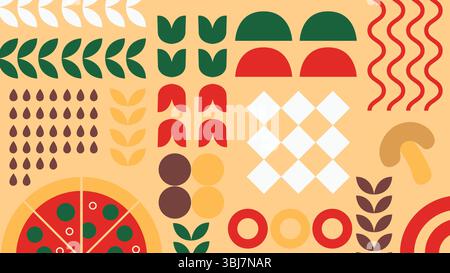 Warm kitchen icons background Stock Vector