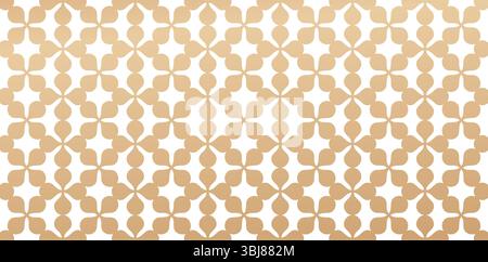 Seamless geometric pattern based on traditional art golden colors isolated white backgrounds Great design for fabric, textile, cover, wrapping paper Stock Vector