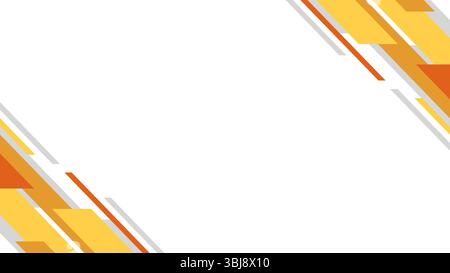 Abstract yellow and orange geometric background with flat design and copy space for your text Stock Vector