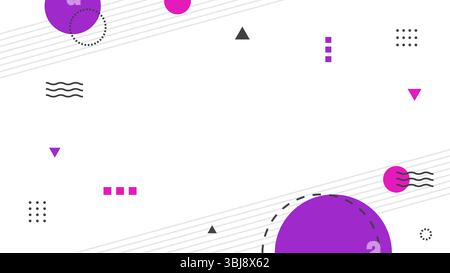 Abstract purple geometry object vector background with copy space and simple design Stock Vector