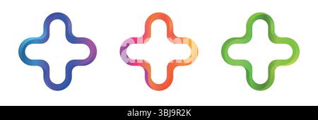 Logo template with a cross and a modern concept of using medicine and healthcare. Stock Vector