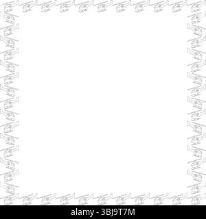 Helicopter simple frame. Simple stylish childish empty frame. Simple elements Stock Vector