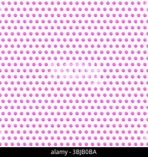 abstract holiday gift wrapping seamless pattern: bright pink paint dots against white background Stock Photo