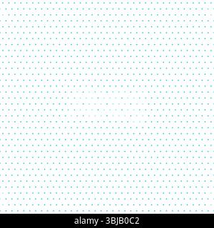 abstract fabric seamless pattern: tiny turquoise color paint dots against white background Stock Photo
