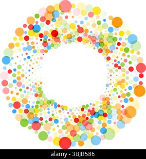 Colorful spiral circles. Rainbow ring pattern. Vector concentric design ...