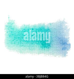 Abstract blue and green watercolor texture with gradient effect Stock Photo