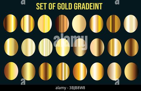 "Elegant Gold Gradient Set for Design and Branding" Stock Vector