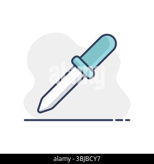 Dropper vector isolated icon. Medicine and healthcare, medical support sign. Graph symbol for medical web site and apps design, logo, app, UI Stock Vector