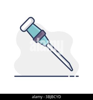 Catheter vector isolated icon. Medicine and healthcare, medical support sign. Graph symbol for medical web site and apps design, logo, app, UI Stock Vector