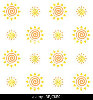 Party sun summer seamless pattern Stock Vector