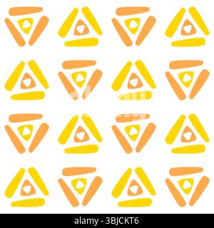 Yellow sun simple seamless pattern Stock Vector
