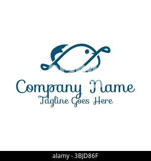 Bait Lure Fish Hook Jig for Fish Angler Sport Fishing logo design Stock Vector