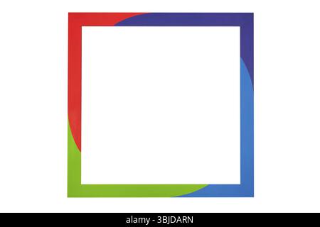 Contemporary colorful modern wooden picture frame Stock Photo