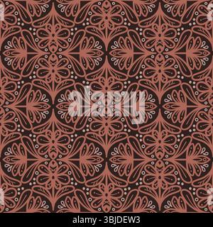 seamless floral scribble pattern background, motifs floral hand drawn, scribble style, ogee pattern, design for seamless floral pattern, printing, Stock Vector