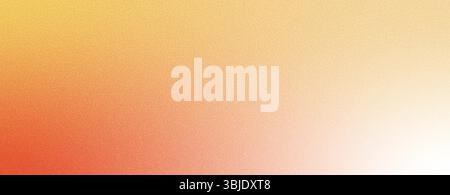 Warm gradient grainy background. Sunny autumn gradation template. Vector bright fall backdrops with blur noise effect. Soft ombre orange yellow. Sun l Stock Vector
